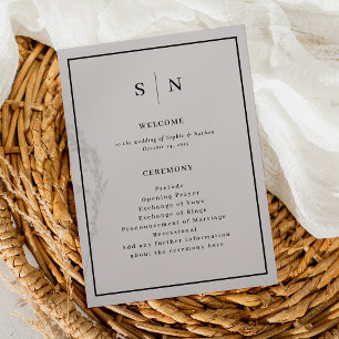 Programme Gris minimal et chic avec Mariage frontière noir