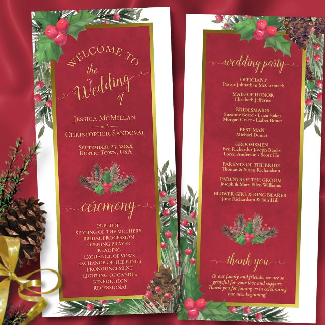 Programme Holly & Pine Elegant Noël ou Mariage de vacances (In Situ Front/Back)