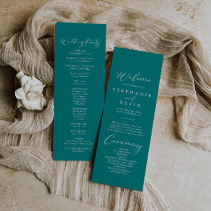 Programme Idyllique Stylish Calligraphie Mariage Turquoise