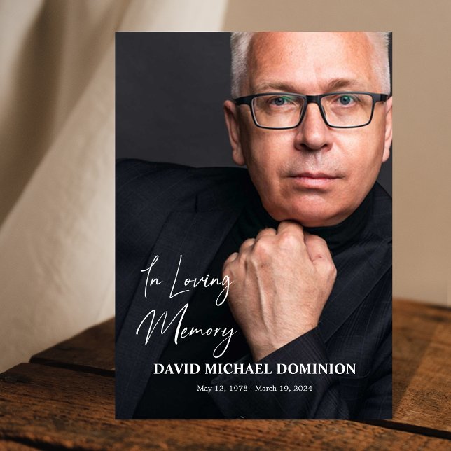 Programme In Love Memory Full Photo Flat Funeral Program (Créateur téléchargé)