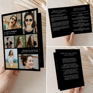 Programme In Love Memory Photo Collage Memorial/Funeral