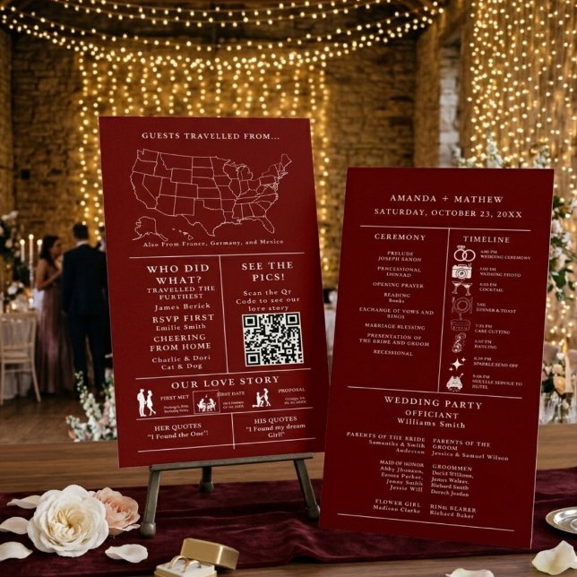 Programme Infographique de Mariage en Bourgogne (Créateur téléchargé)