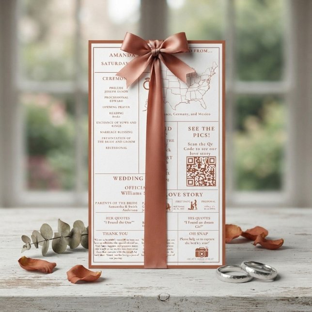 Programme Infographique de Mariage Terracotta Brûl (Créateur téléchargé)