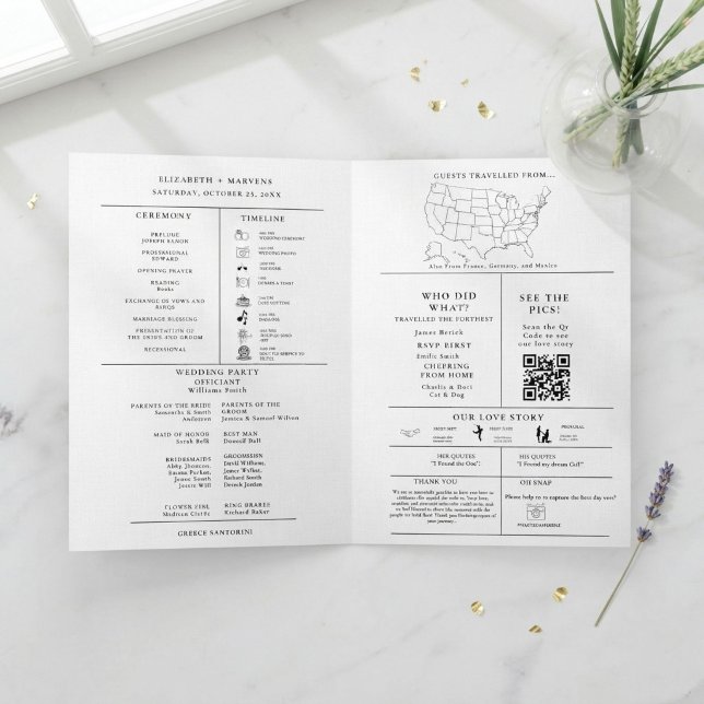 Programme Infographique Moderne de Mariage Plié (Créateur téléchargé)