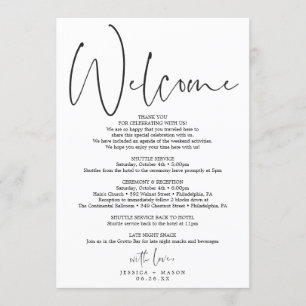 Programme Itinéraire de mariage à script minimal - Bienvenue