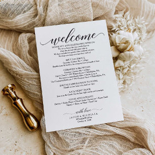 Programme Itinéraire de mariage de script classique - Bienve