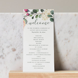 Programme Jardin floral aquarelle. Mariage de verdure feuill