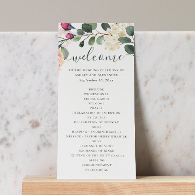Programme Jardin floral aquarelle. Mariage de verdure feuill (Créateur téléchargé)