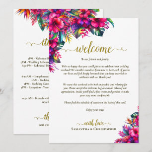 Programme Jardin Tropical Fleurs Mariage Bienvenue & Itinéra