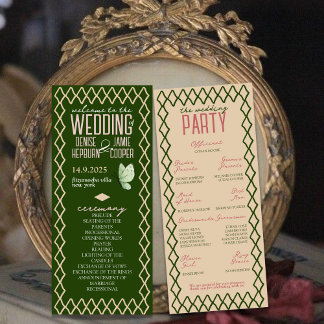 Programme Jardin Vintage Vert & Crème Fantaisie Jour de Mari