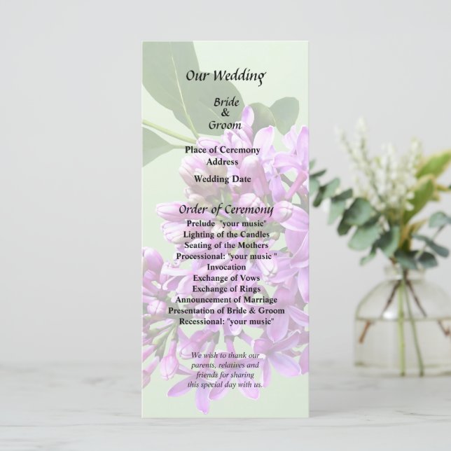 Programme Jolis lilas (Debout devant)