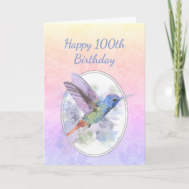 Programme Joyeux anniversaire 100e oiseau de colibri (Devant)