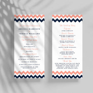 Programme La collection Mariage moderne Chevron - Rose & Nav