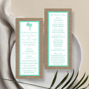 Programme La collection Tropical Palm Tree Beach Wedding
