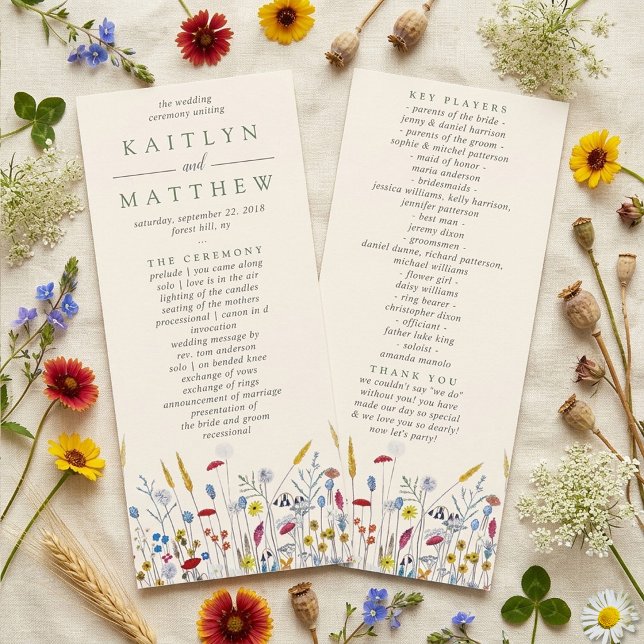 Programme La Suite de Mariage de Prairie de Fleurs Sauvages  (Créateur téléchargé)