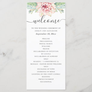 Programme L'aquarelle succulent mariage. Cactus à fleurs ros