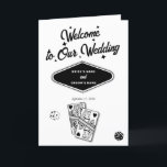 Programme Las Vegas Casino Mariage Commande de service<br><div class="desc">Un design mariage à thème unique dessiné à la main par Las Vegas Casino. Destination moderne Las Vegas, Nevada thème mariage avec cartes à jouer, casino de jeux d'argent illustrations à thème. Un Las Vegas noir et blanc mariage commande de service carte de programme design idéal pour les mariages de...</div>