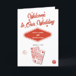Programme Las Vegas Casino Mariage Commande de service<br><div class="desc">Un design mariage à thème unique dessiné à la main par Las Vegas Casino. Destination moderne Las Vegas, Nevada thème mariage avec cartes à jouer, casino de jeux d'argent illustrations à thème. Un Las Vegas rouge et blanc mariage commande de service carte de programme design idéal pour les mariages à...</div>