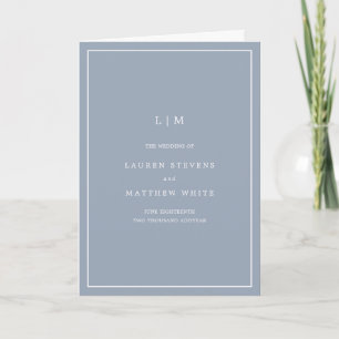 Programme Lauren Dusty Blue Monogram Mariage élégant