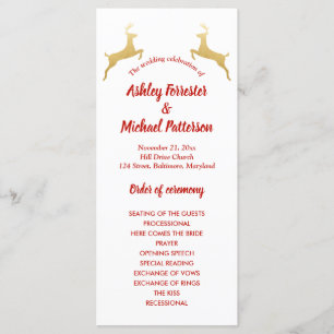 Programme l'épousant de Noël du renne d'or