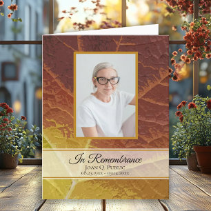 Programme Les nuances de service funéraire d'automne plié