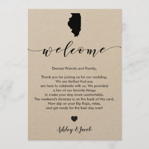 Programme Lettre de bienvenue du Mariage de l'Illinois et ca