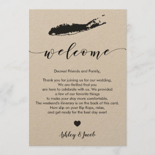 Programme Lettre de bienvenue du Mariage de Long Island & It