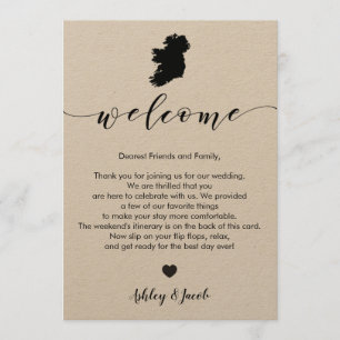 Programme LETTRE DE BIENVENUE Mariage D'Irlande ET Itinérair