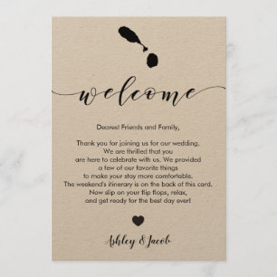 Programme Lettre de bienvenue Mariage St Kitts & Nevis Itiné