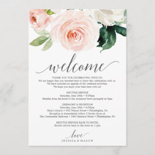 Programme LETTRE Itinéraire Mariage de bienvenue aux fleurs 