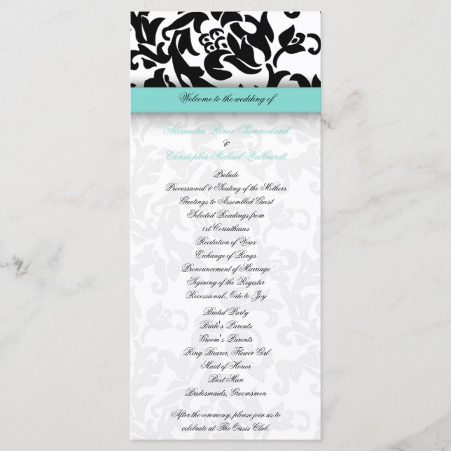 Programme Light Blue et Mariage damassé (Devant)