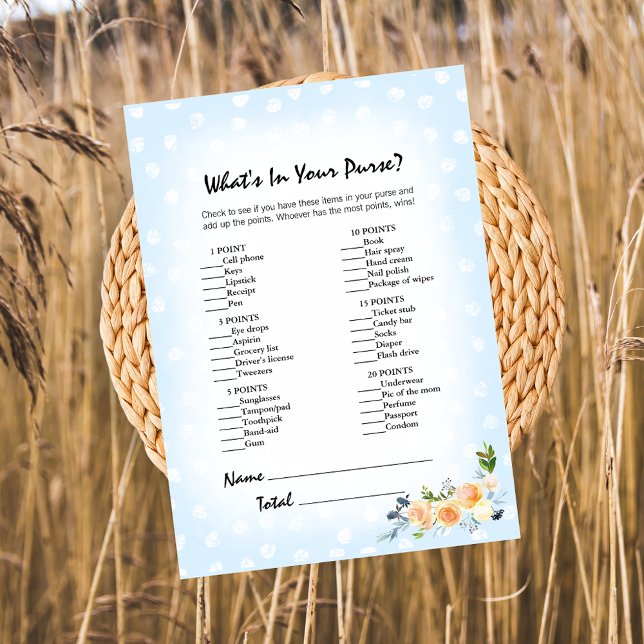 Programme Lion Cub Floral Blue Ce qui est dans votre sac à m (Créateur téléchargé)