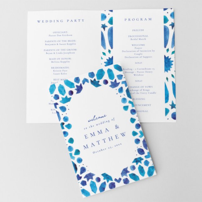 Programme Livret de l'hymne de mariage en carrelage méditerr (Créateur téléchargé)