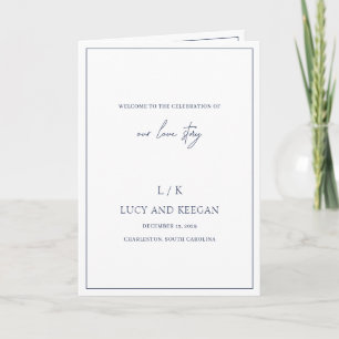 Programme Lucy Navy Bleu Classique Mariage élégant