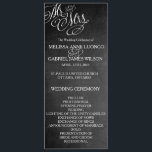 Programme M. et Mme classiques Wedding Program Chalkboard<br><div class="desc">Cette conception est une chique recherchent le mariage moderne. Comportant M. et Mme Design aux polices supérieures et modernes partout.</div>