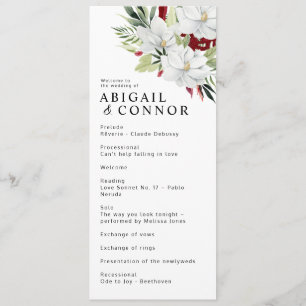 Programme Magnolia Tropical Blanc Vert Rouge
