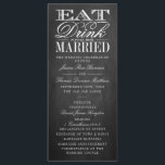 Programme Manger, boire et être marié Chalkboard Mariage<br><div class="desc">Mangez,  Buvez & Soyez Marié Chalkboard programmes de mariage.</div>