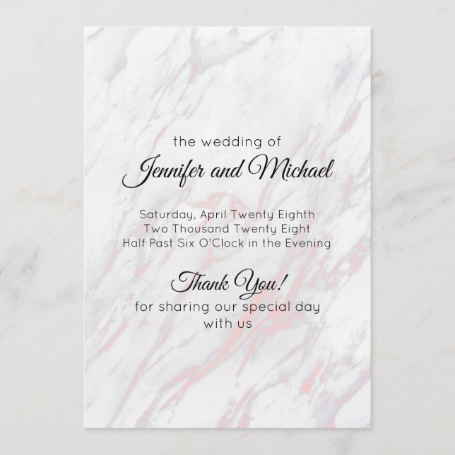 Programme Marbre rose et gris moderne (Devant)