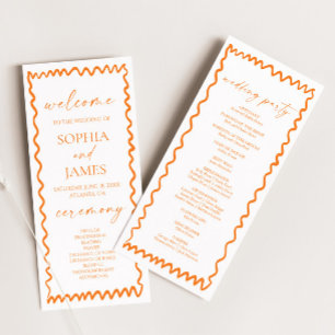 Programme Mariage à la frontière ondulée Citrus Orange Fanta