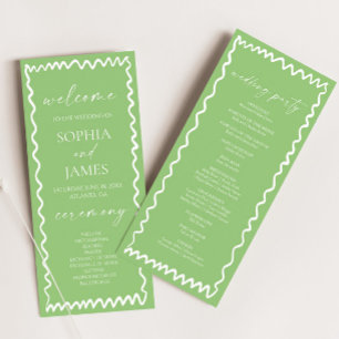 Programme Mariage à la frontière ondulée verte Citrus Capric