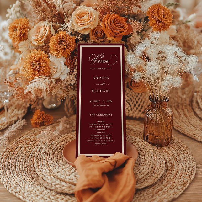 Programme Mariage Argent Vieilli Bourgogne Argent Et Or (Créateur téléchargé)