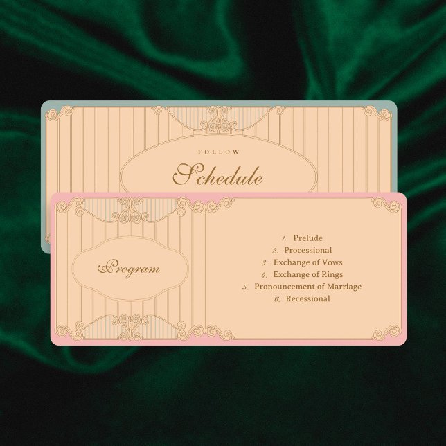 Programme Mariage Art Nouveau Orné (Créateur téléchargé)