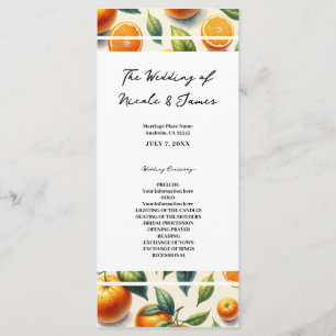 Programme Mariage aux feuilles d'orange et aux agrumes à l'a