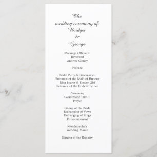 Programme mariage blanc élégant