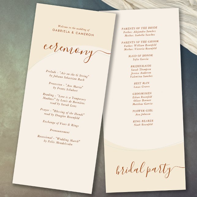 Programme Mariage boho d'automne minimal (Créateur téléchargé)