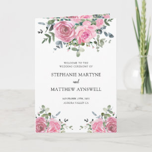 Programme Mariage botanique d'Eucalyptus rose poussiéreux