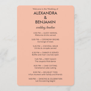 Programme Mariage Botanique Vintage Élégant Mariage