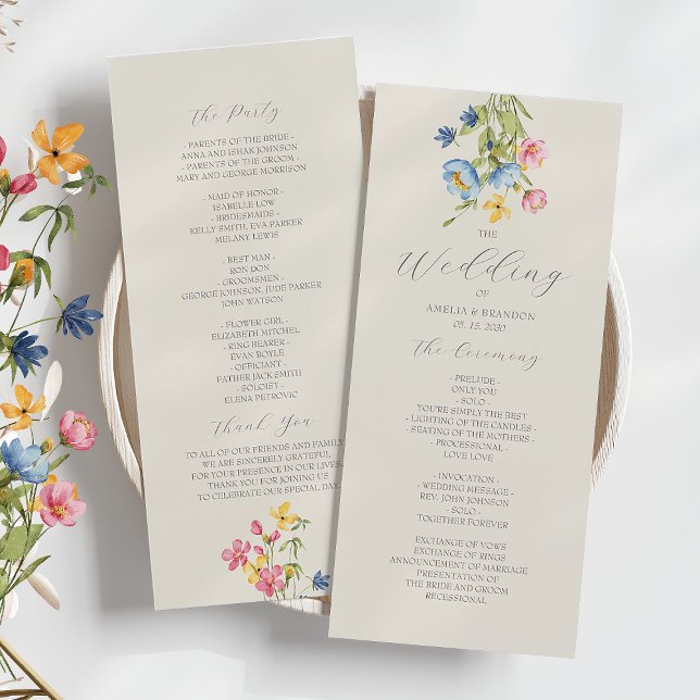 Programme Mariage Champêtre aux Fleurs Sauvages (Créateur téléchargé)