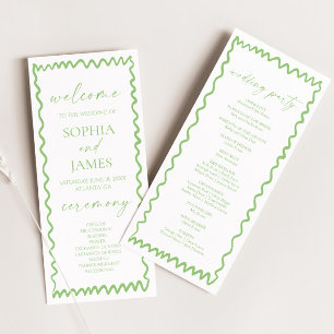 Programme Mariage Citron Vert Ondulé Fantaisiste
