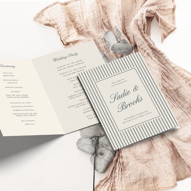 Programme Mariage classique à rayures fines avec Spruce fumé (Créateur téléchargé)